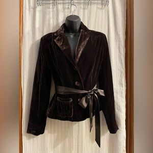 🔆Apt. 9 Brown Velvet Women's Blazer Size 8
